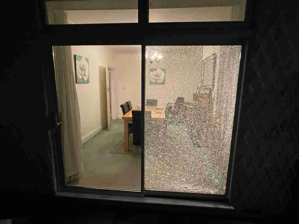 Smashed Patio Door